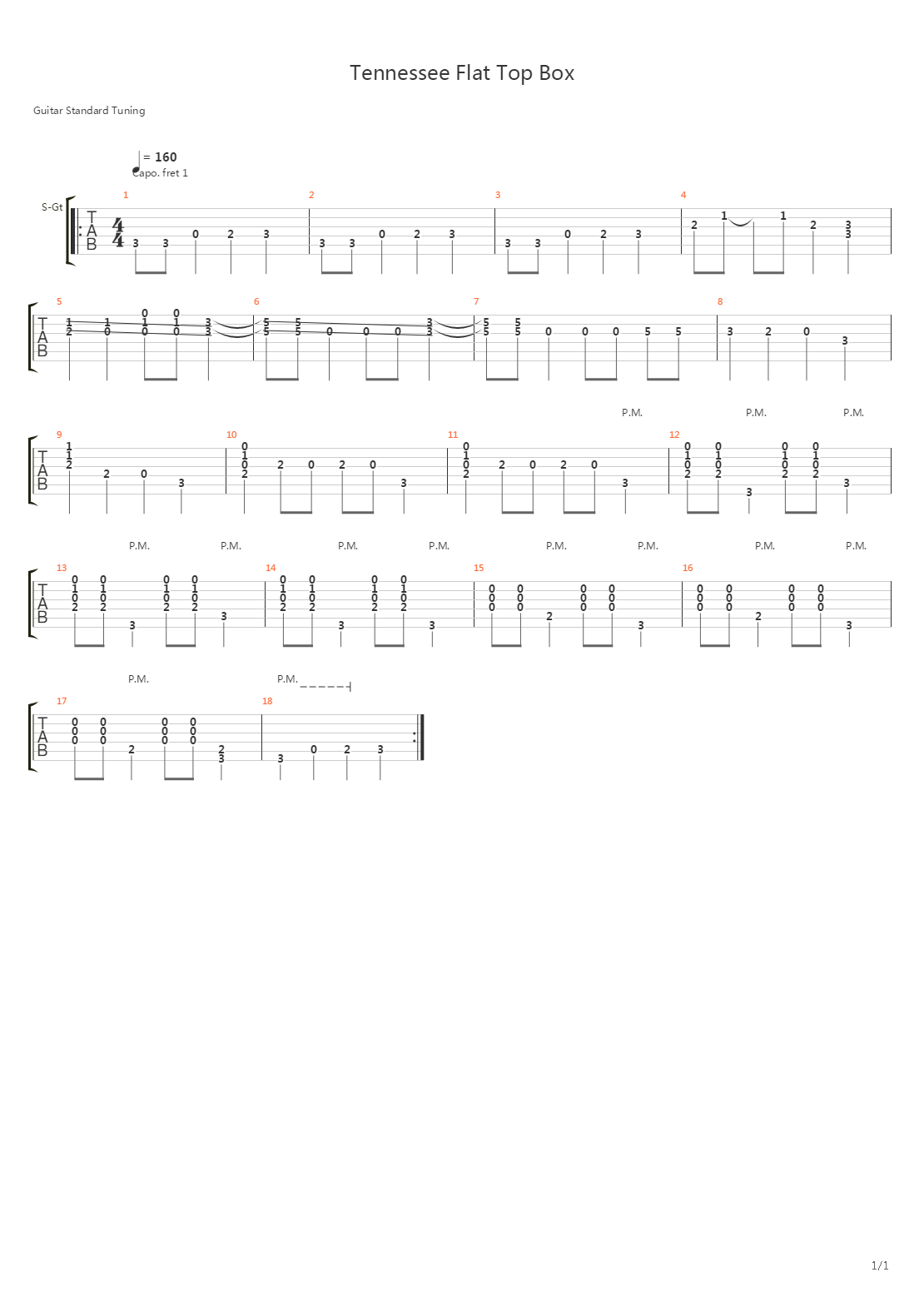 Tennessee Flat Top Box吉他谱