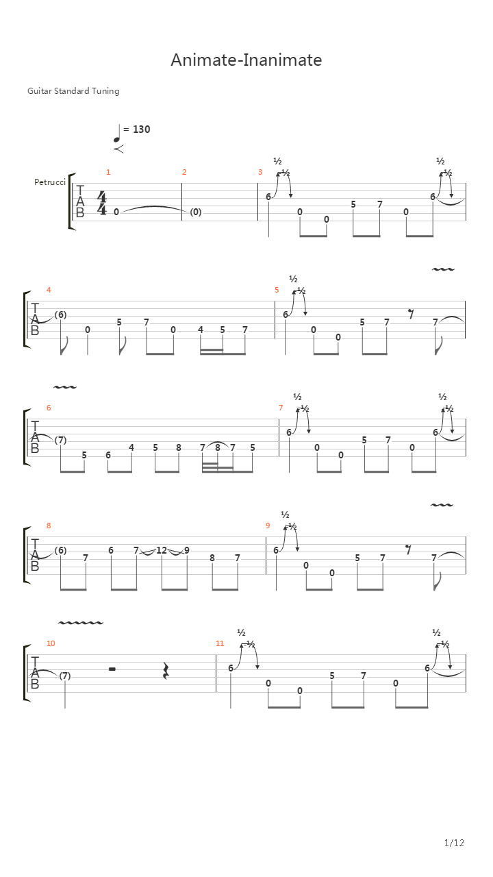 Animate Inanimate吉他谱
