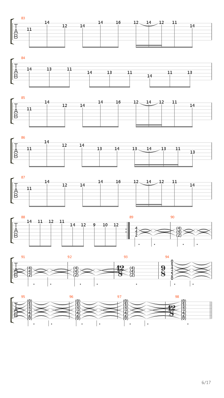 Glasgow Kiss吉他谱