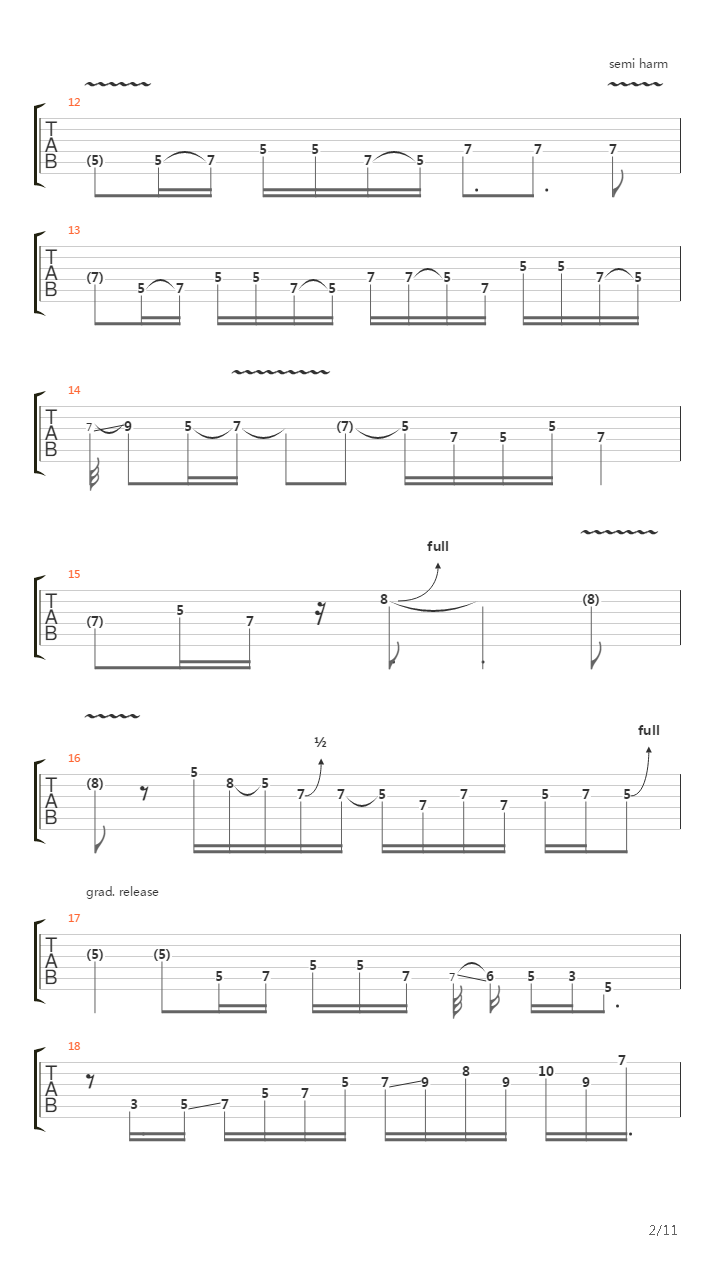 Intro Music From Rock Discipline吉他谱