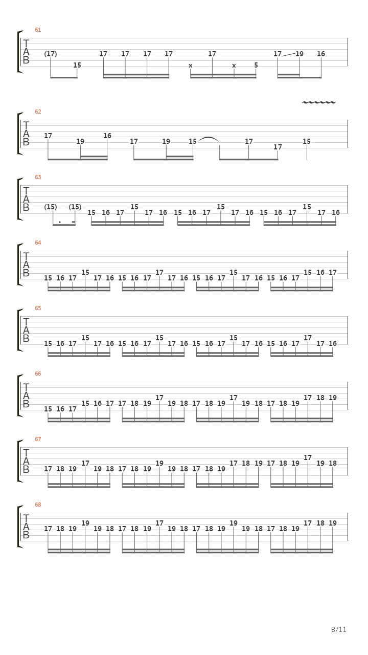 Intro Music From Rock Discipline吉他谱