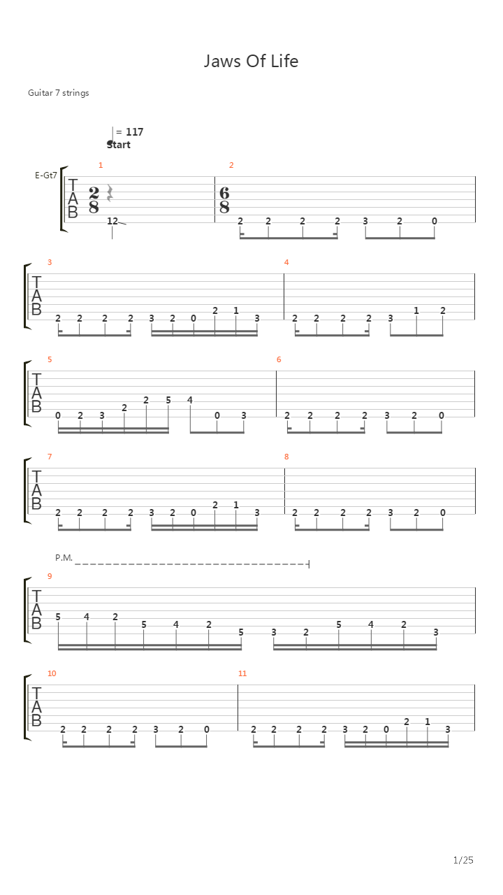 Jaws Of Life吉他谱