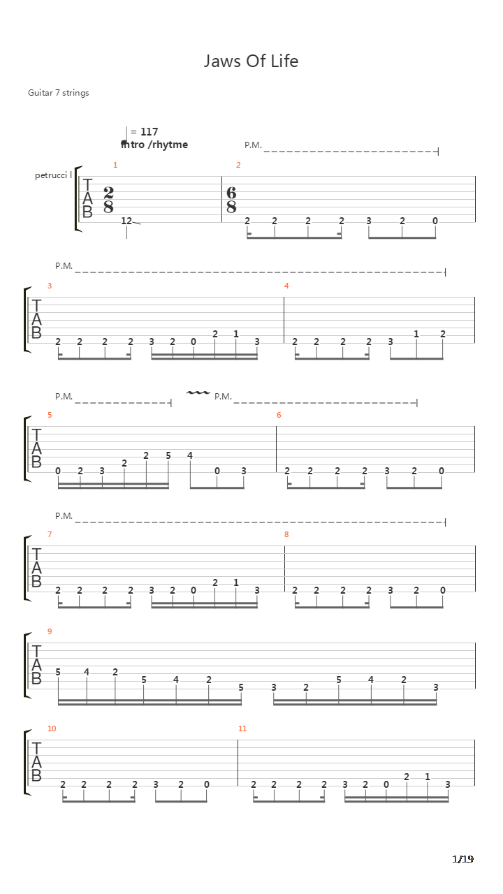 Jaws Of Life吉他谱