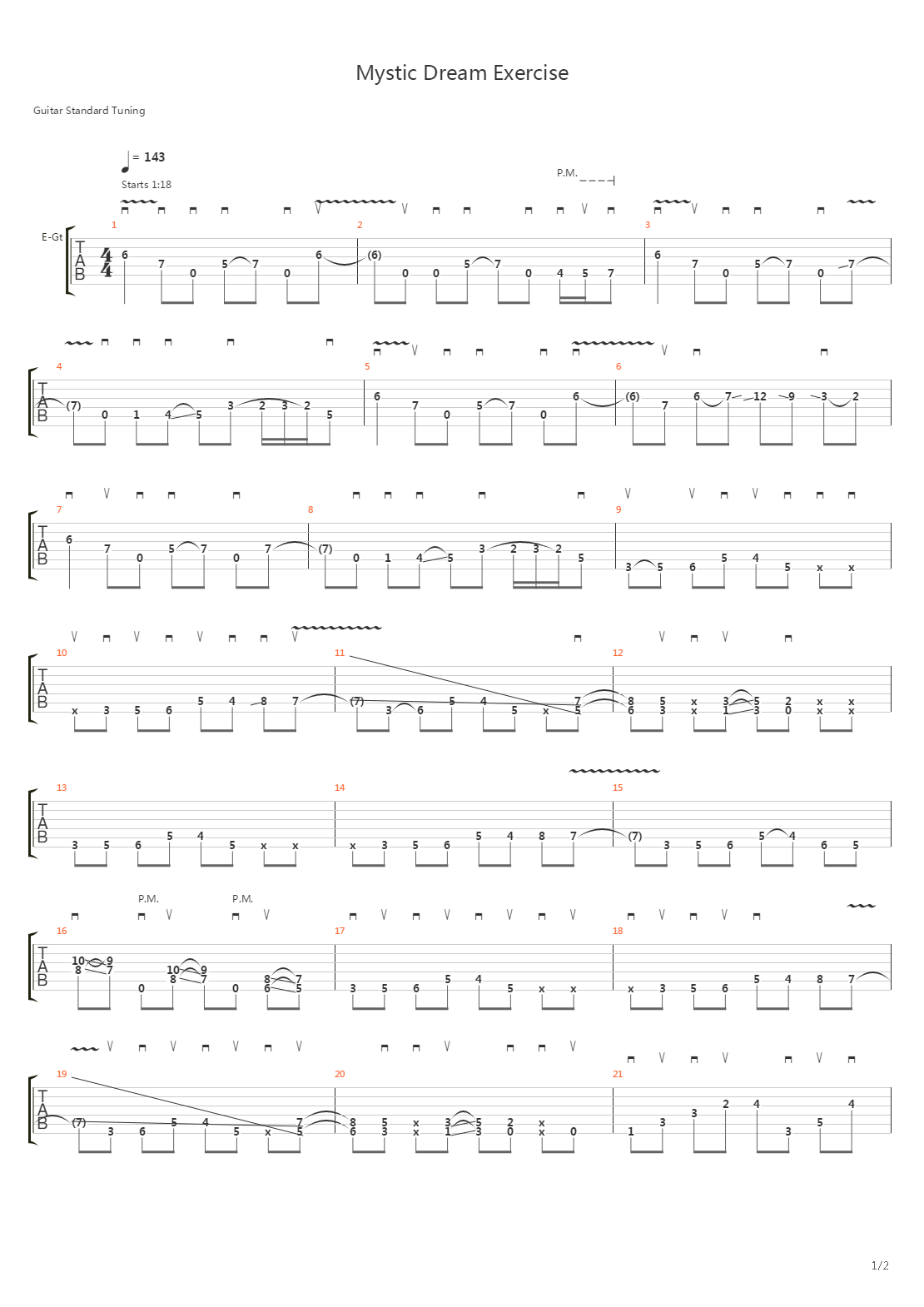 Mystic Dream Exercise吉他谱