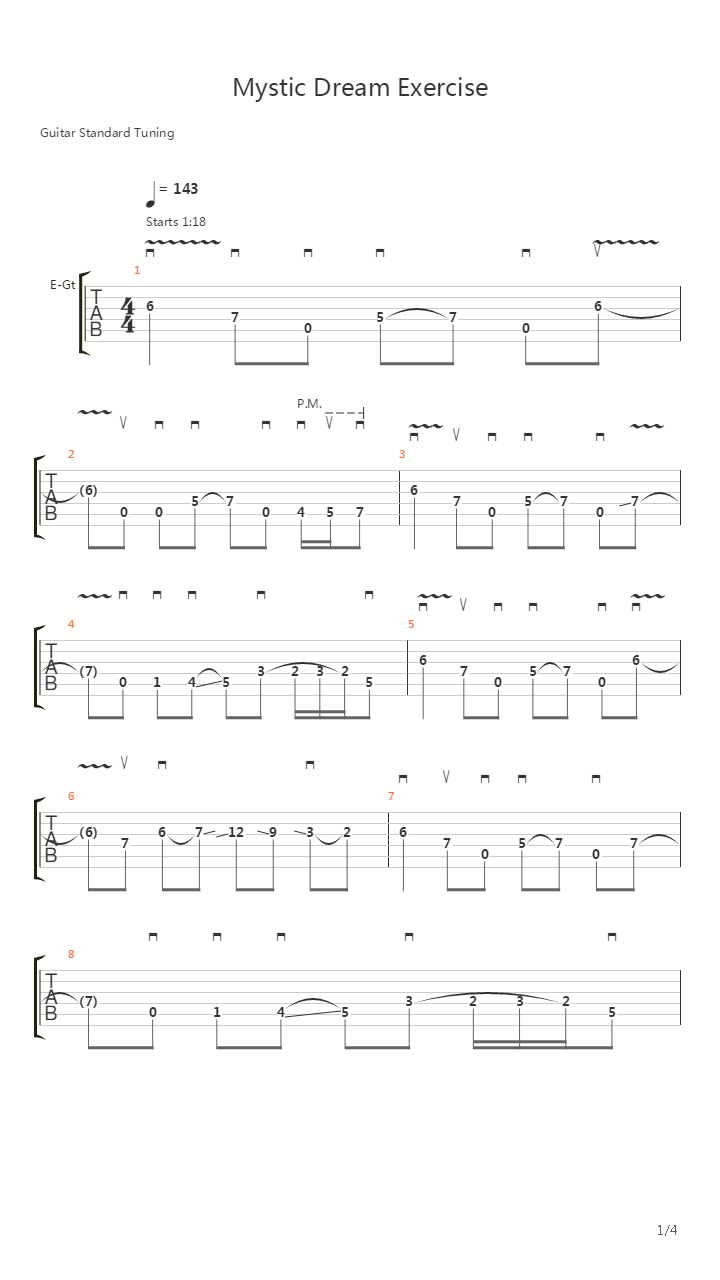 Mystic Dream Exercise吉他谱