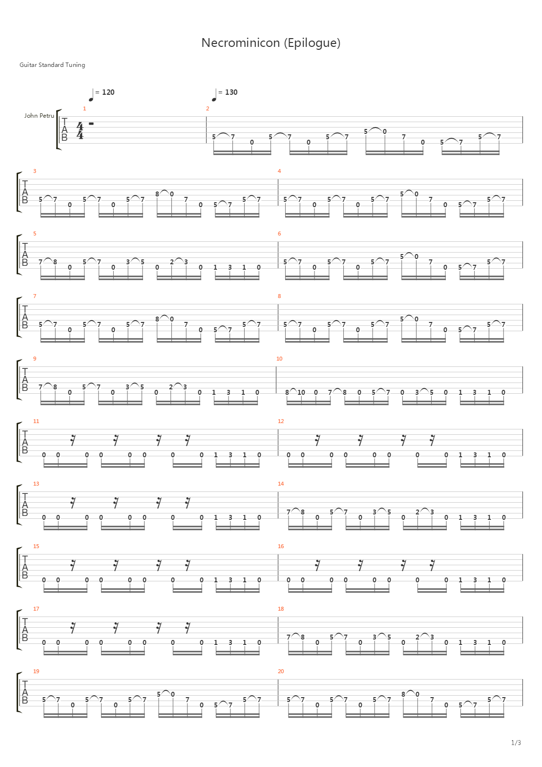 Necrominicon Epilogue吉他谱