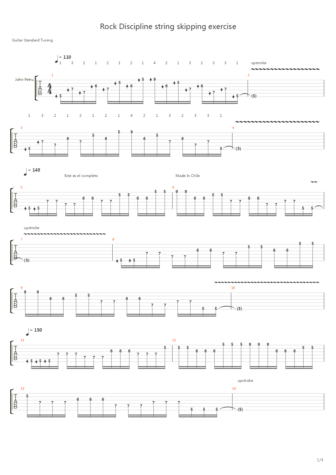 Rock Discipline Left And Right Handgp吉他谱