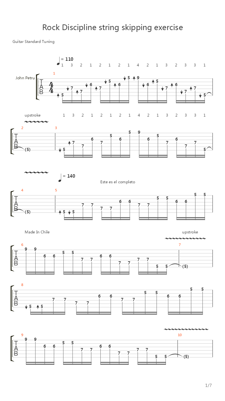 Rock Discipline Left And Right Handgp吉他谱