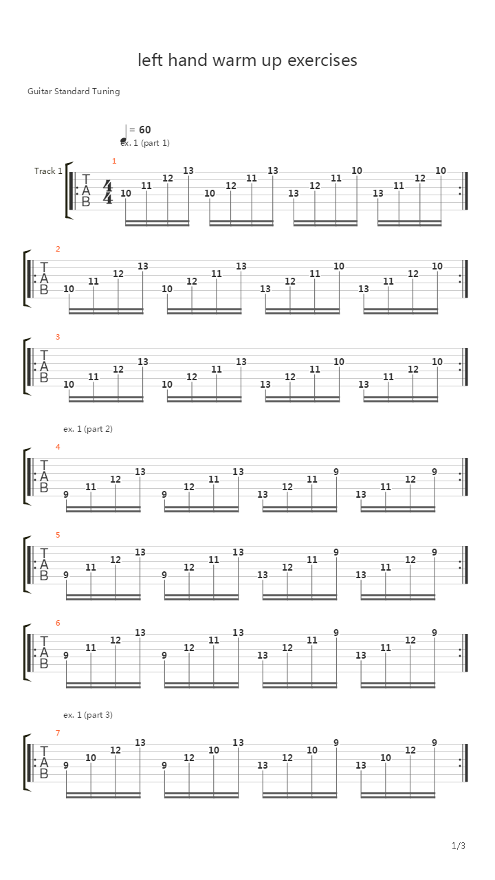 Rock Disipline - Left Hand Warm Up Streches吉他谱