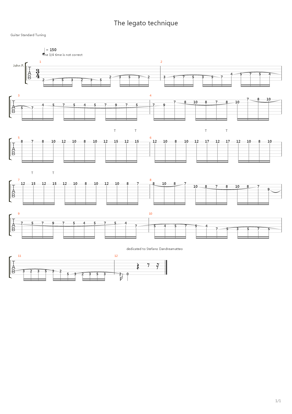 The Legato Technique吉他谱