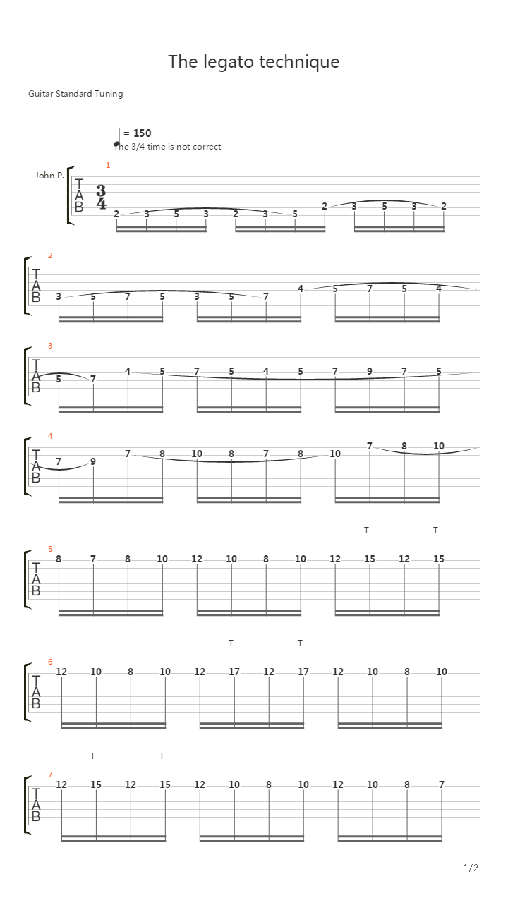 The Legato Technique吉他谱