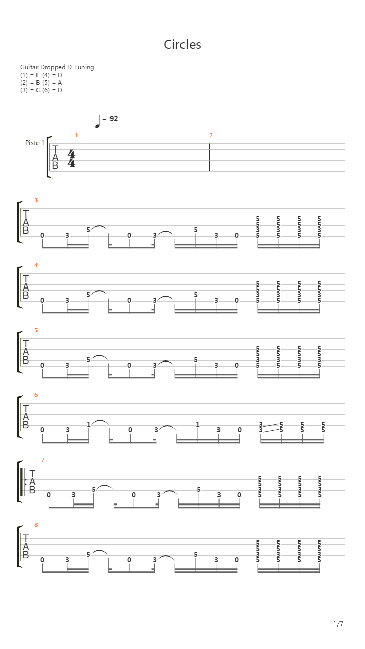 Circles吉他谱