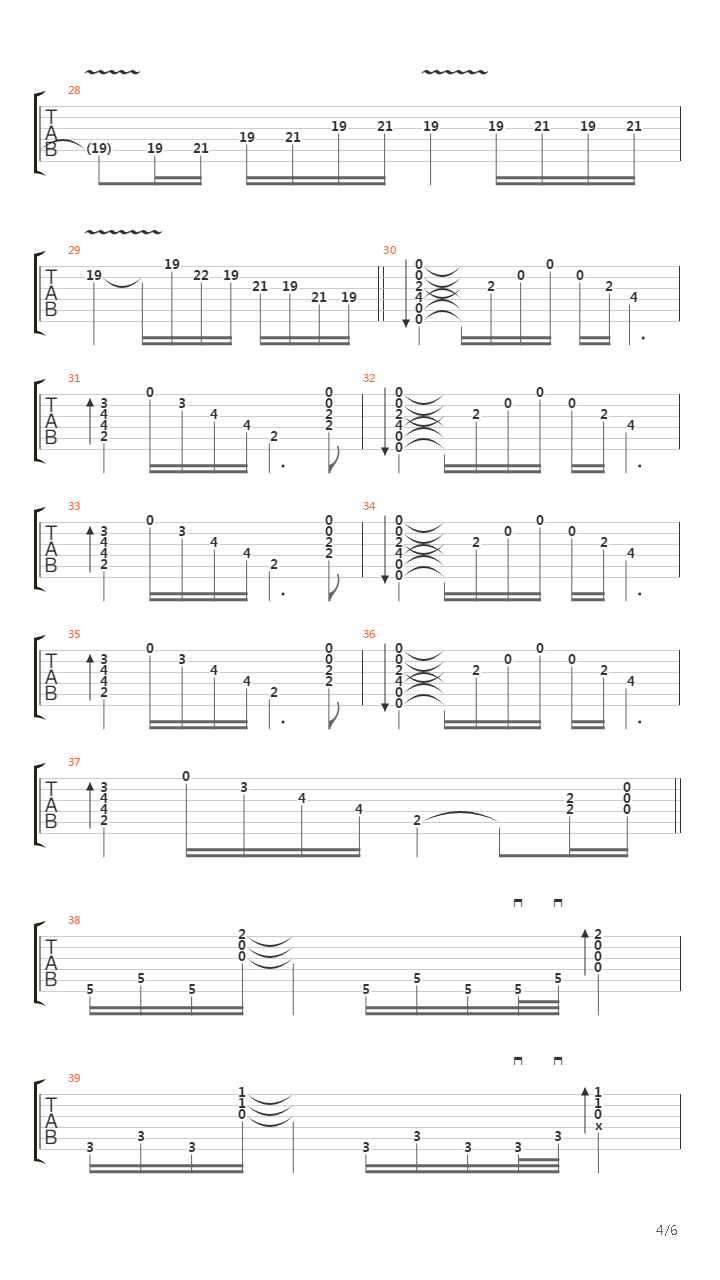 Echo吉他谱