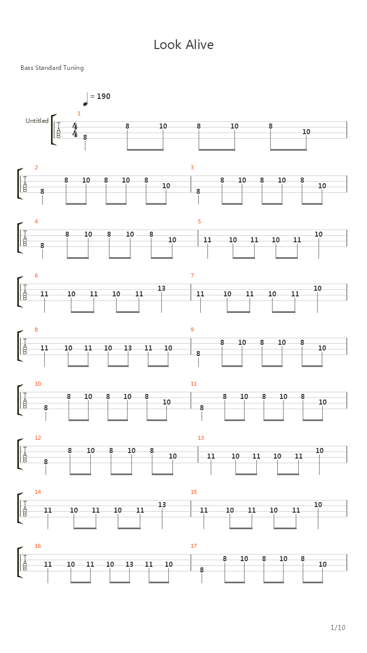 Look Alive吉他谱