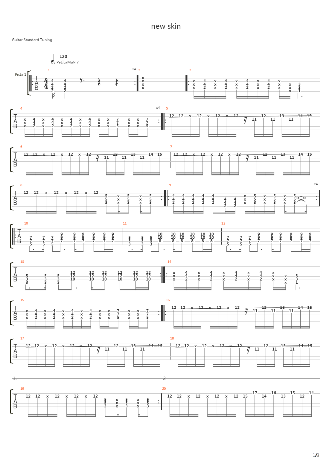 New Skin吉他谱