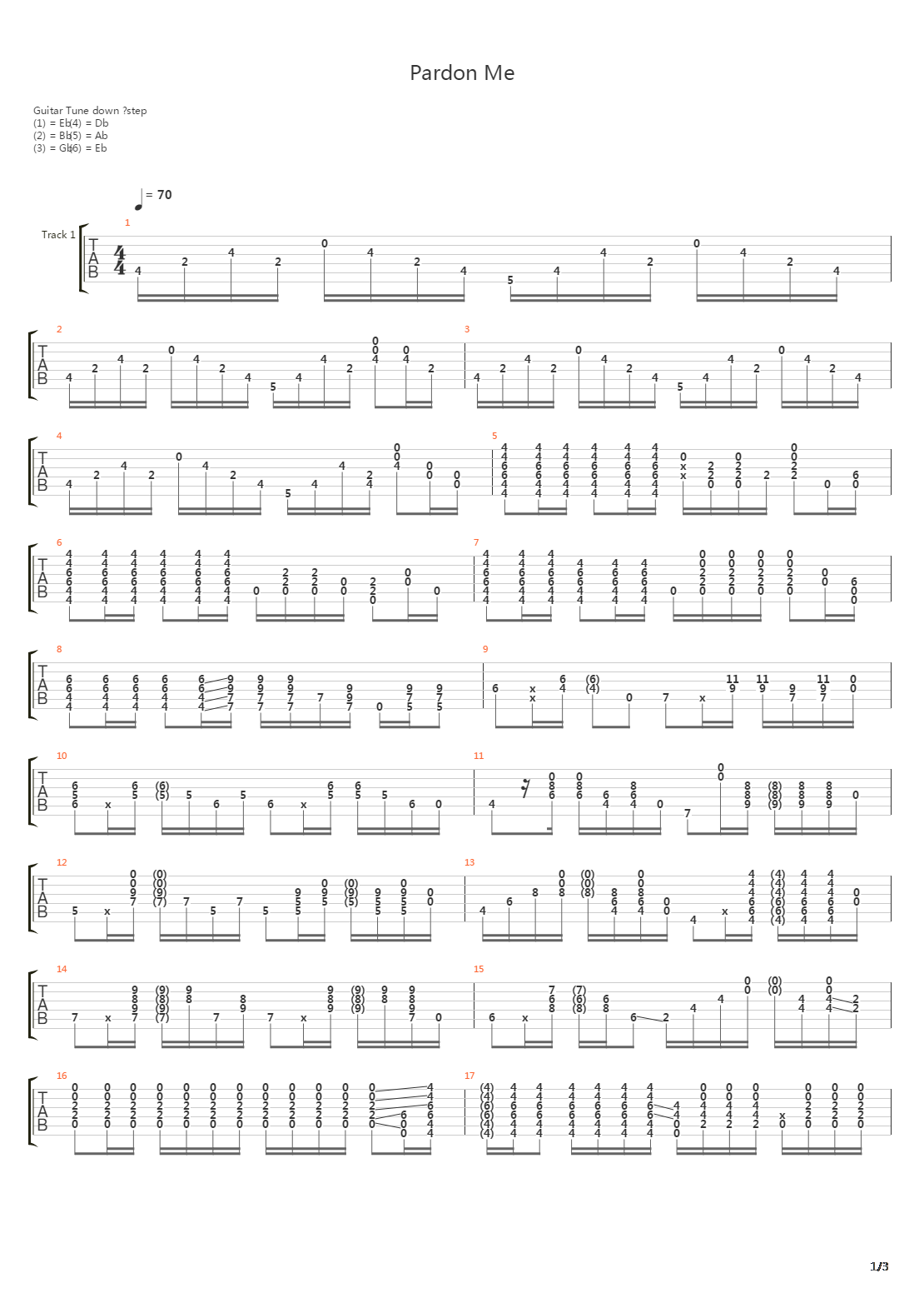 Pardon Me吉他谱