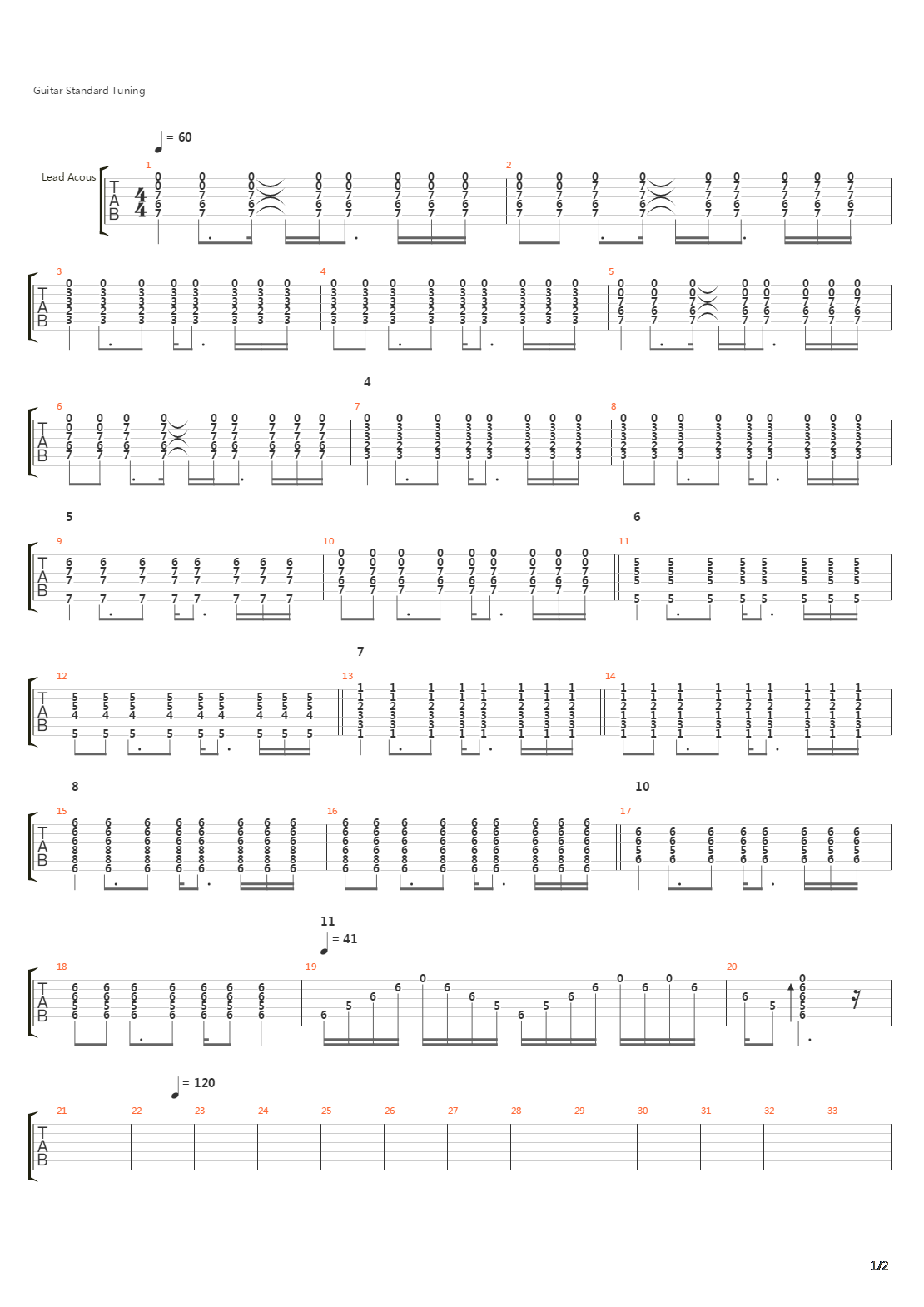 Second Movement Of The Odyssey吉他谱
