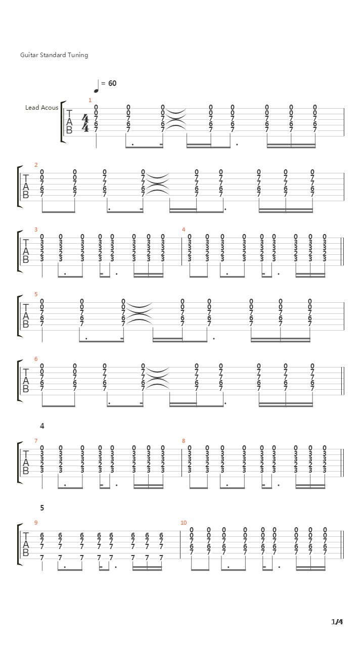 Second Movement Of The Odyssey吉他谱