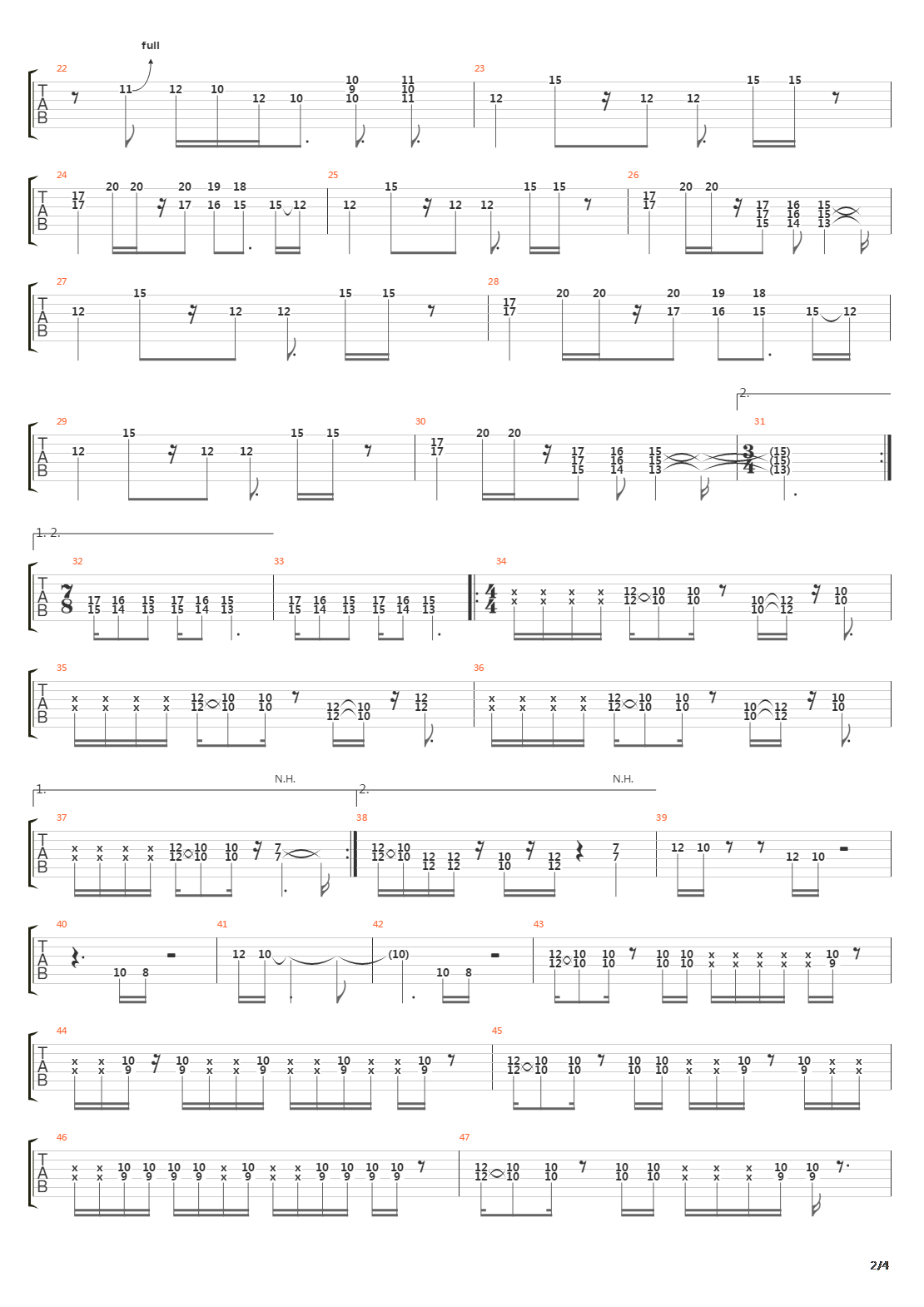 Sink Beneath The Line吉他谱