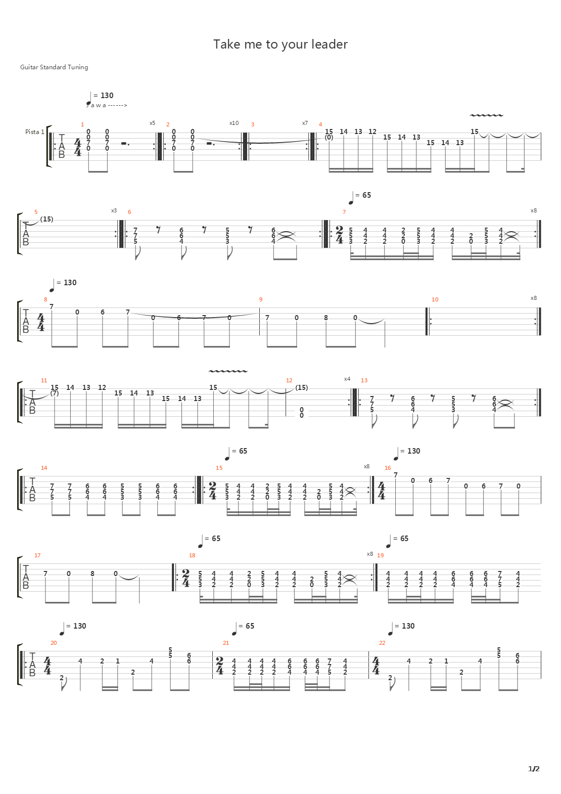 Take Me To Your Leader吉他谱