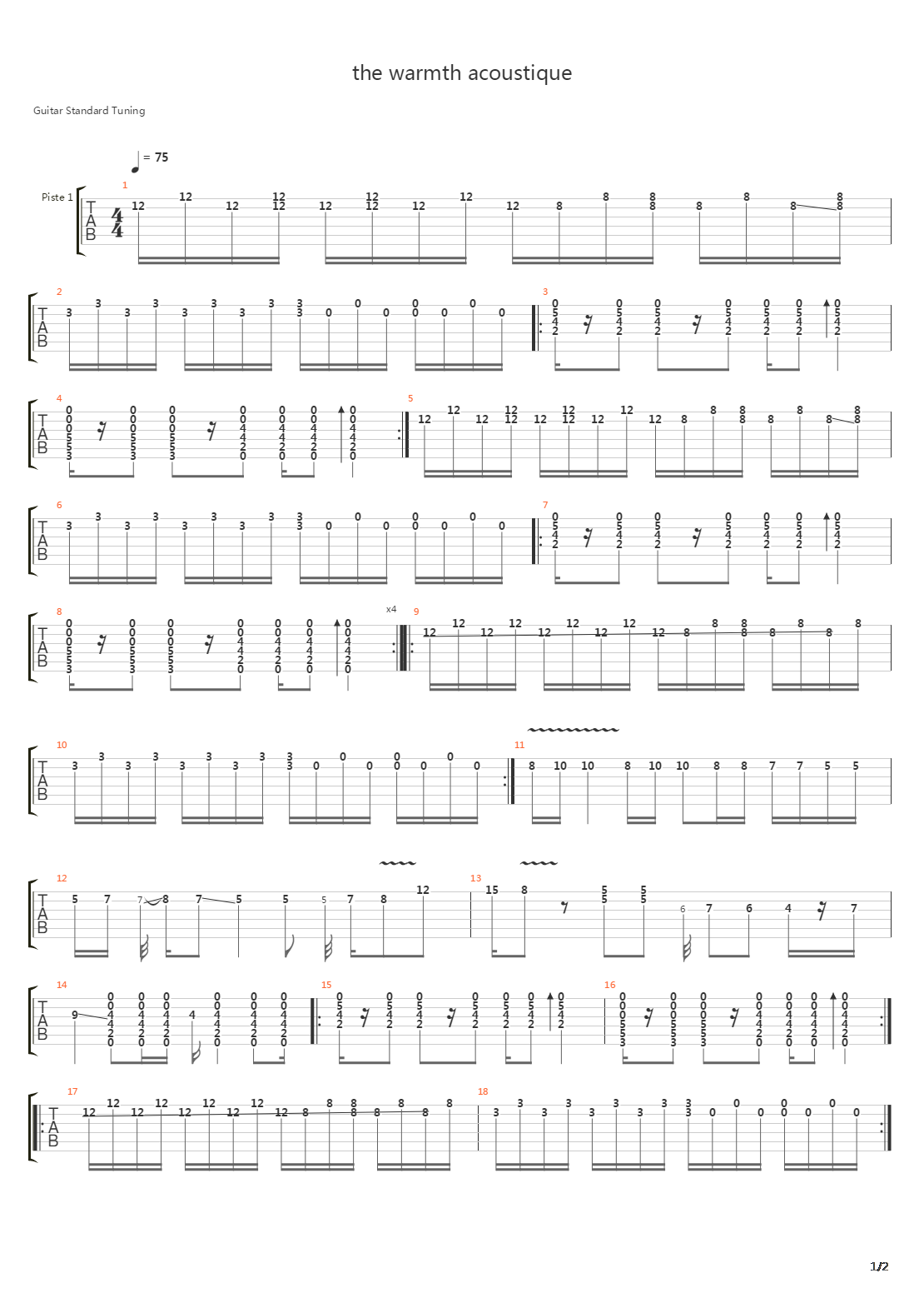 The Warmth吉他谱