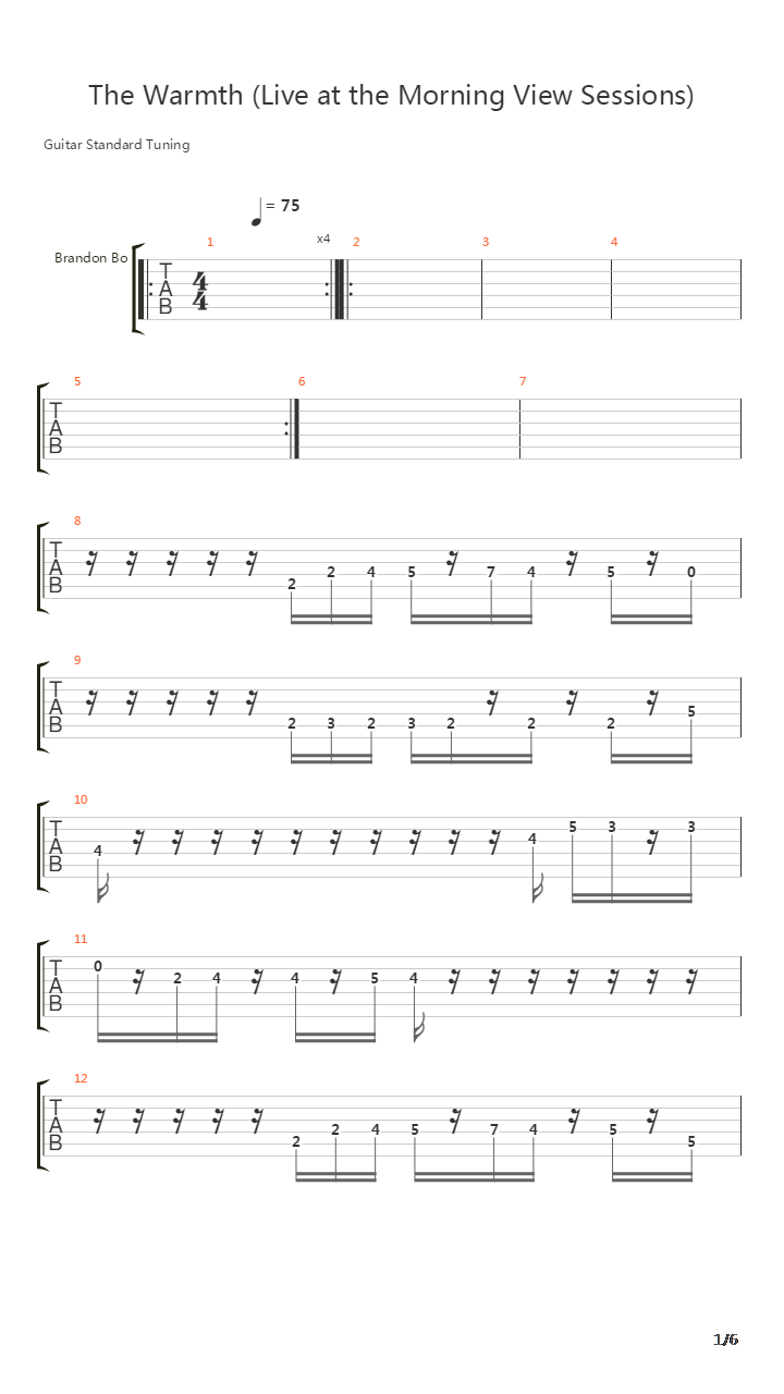 The Warmth吉他谱