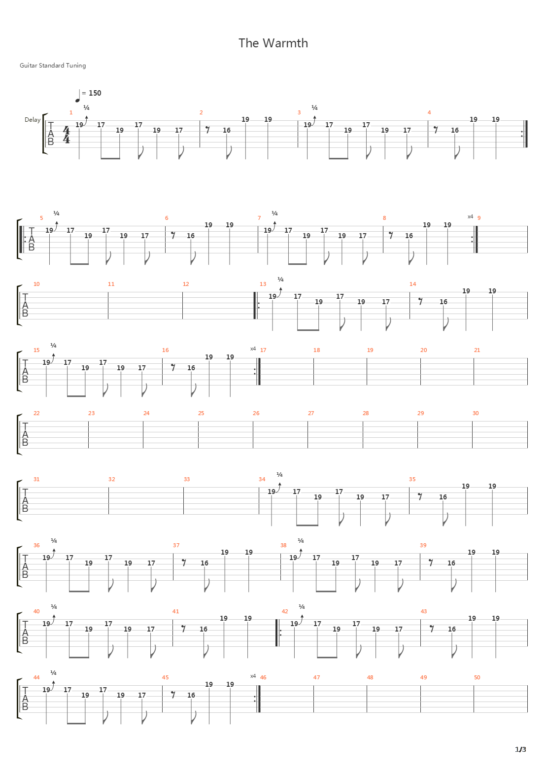 The Warmth吉他谱