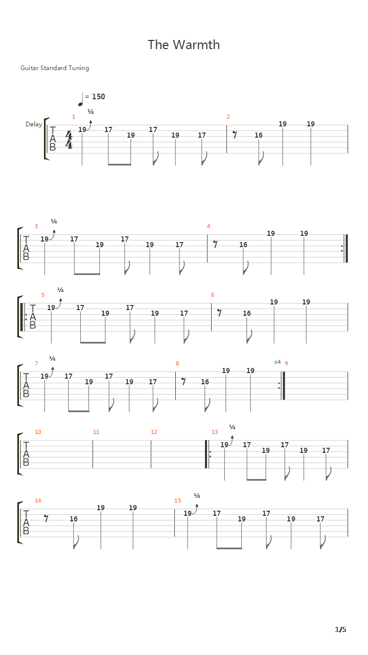 The Warmth吉他谱