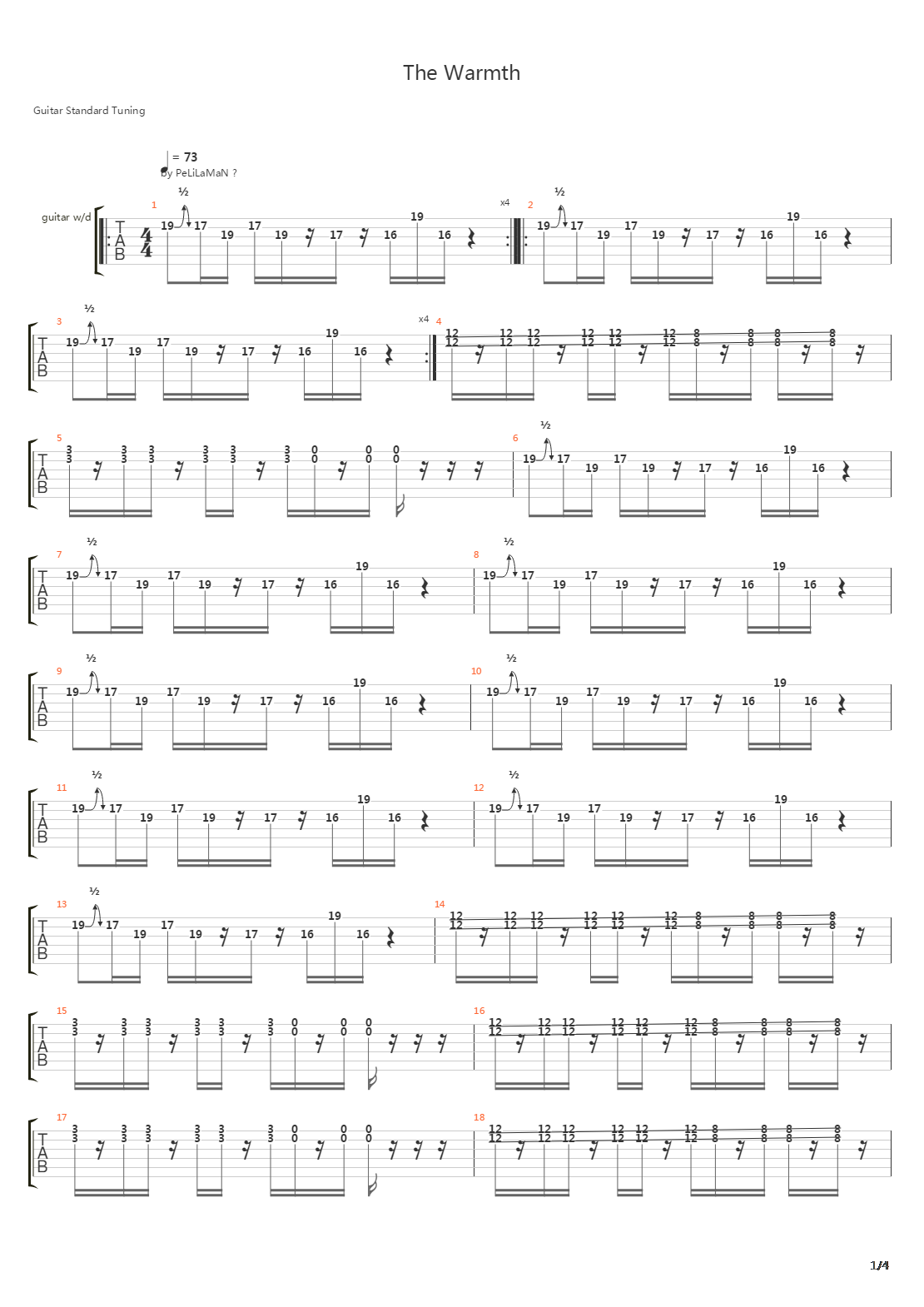 The Warmth吉他谱