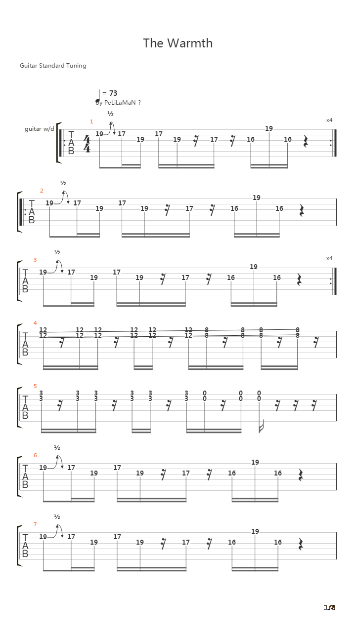 The Warmth吉他谱