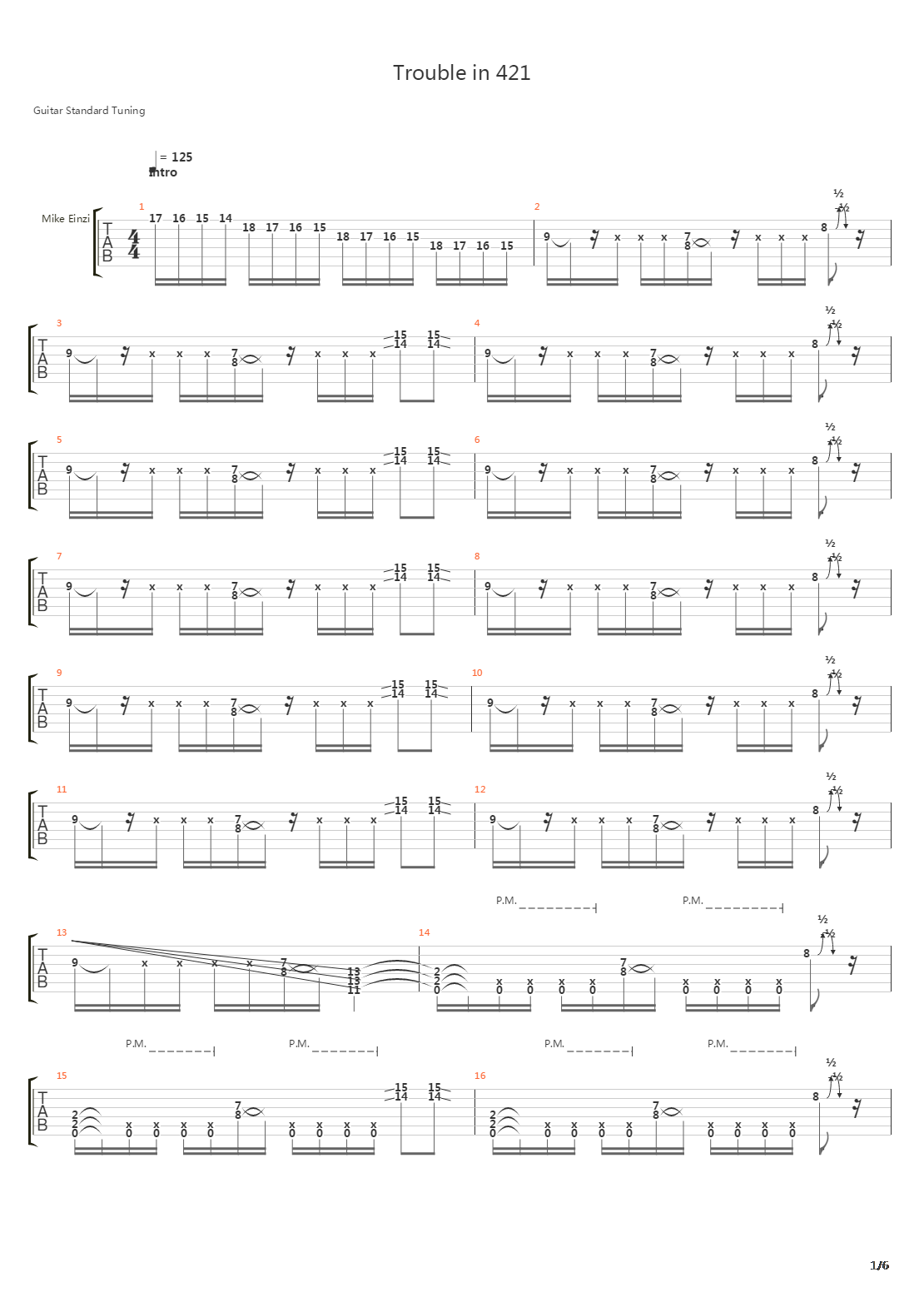 Trouble In 421吉他谱