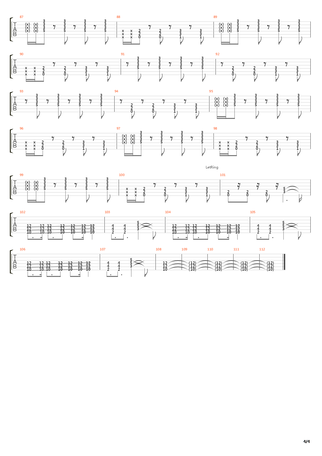 Version吉他谱