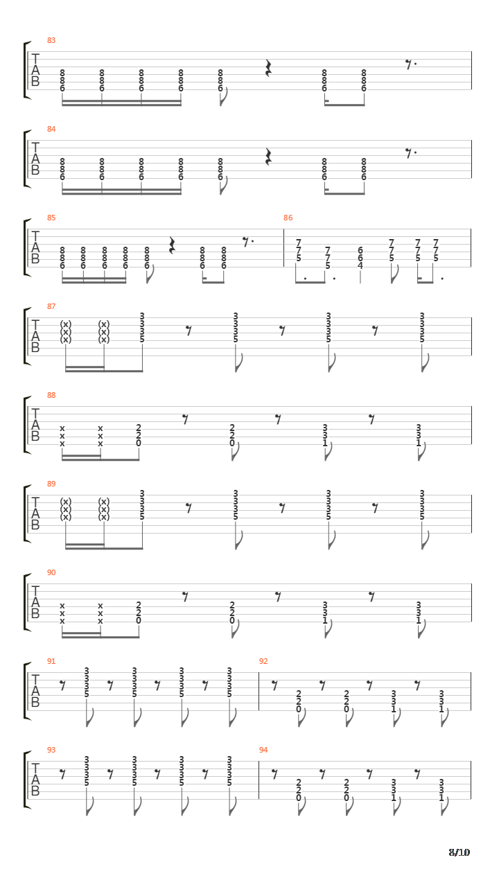 Version吉他谱