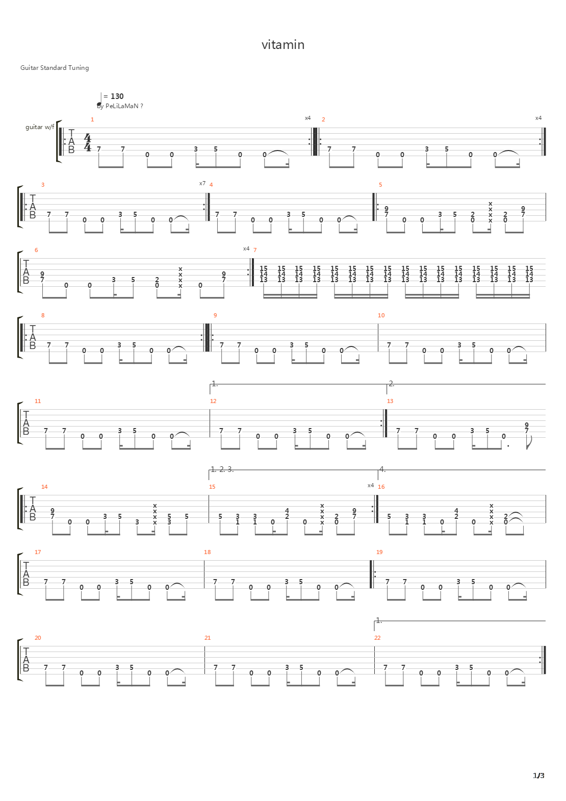 Vitamin吉他谱