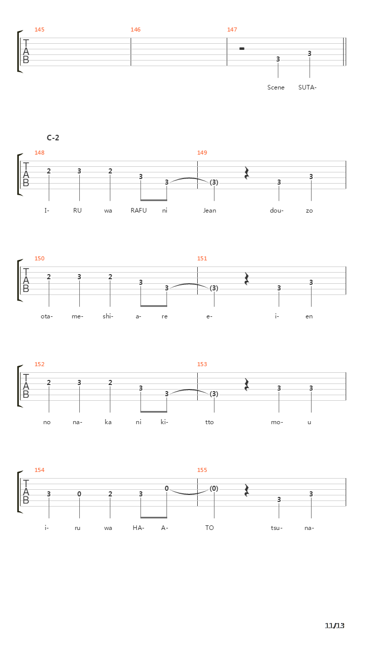 轻音少女(K-on) - Diaryはフォルテシモ(琴吹紬角色歌)吉他谱