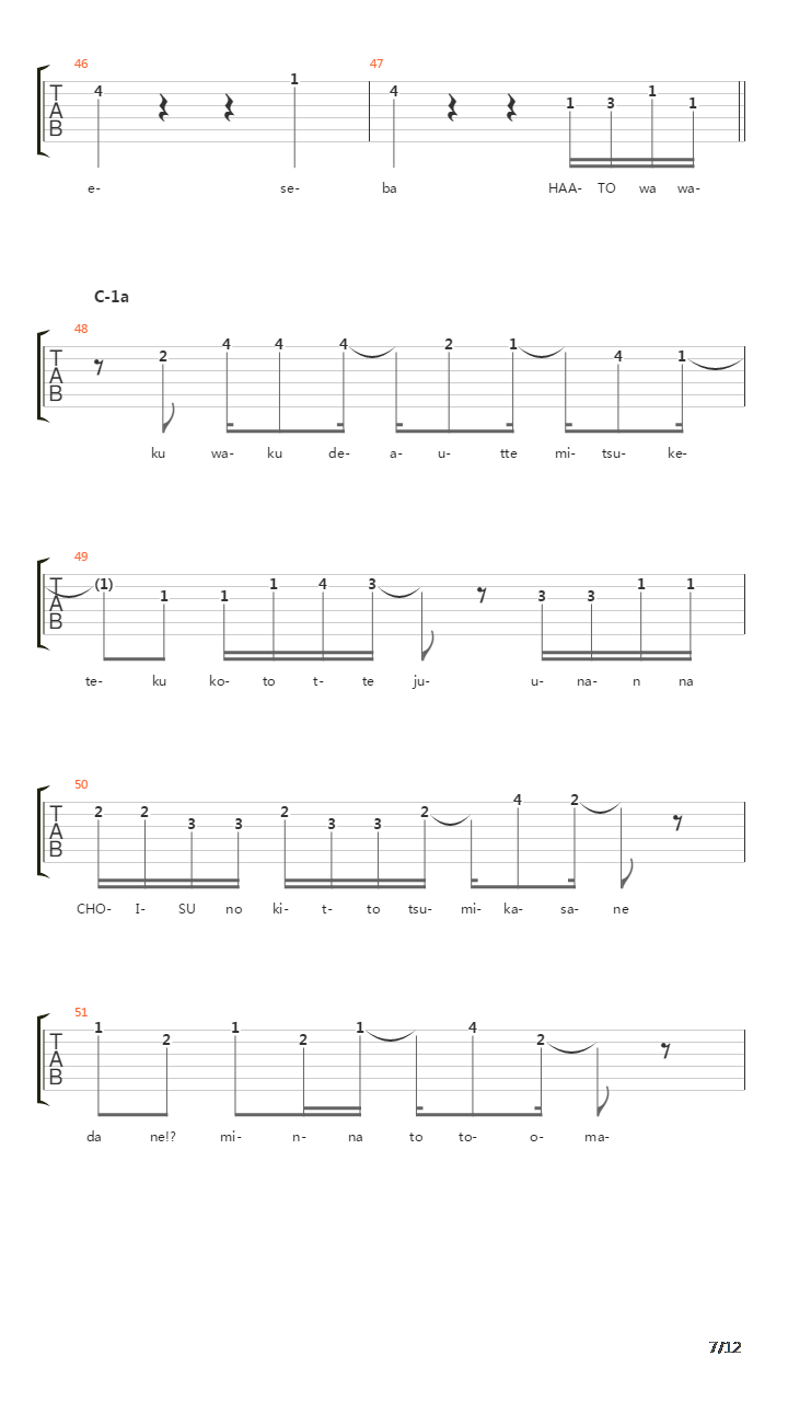 轻音少女(K-on) - Joyful Todays吉他谱