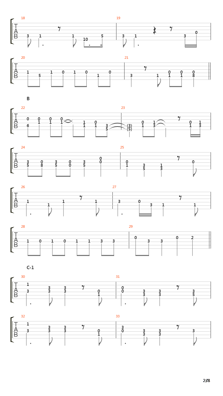 轻音少女(K-on) - 相遇天使吉他谱