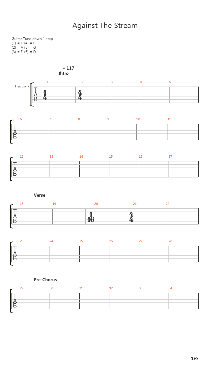 Against The Stream吉他谱