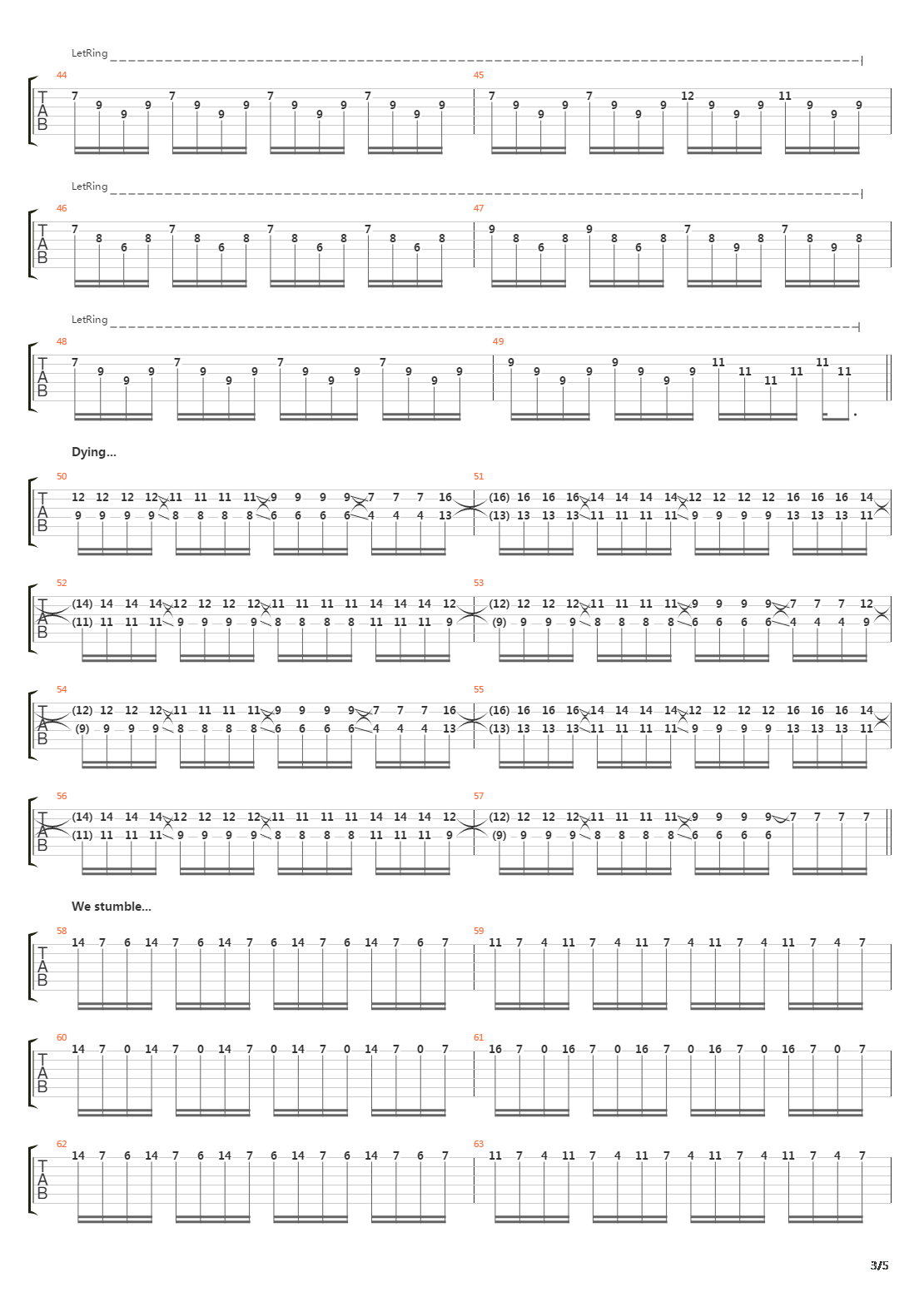 Ephemeral吉他谱