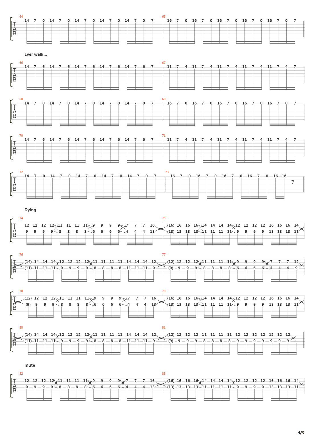 Ephemeral吉他谱