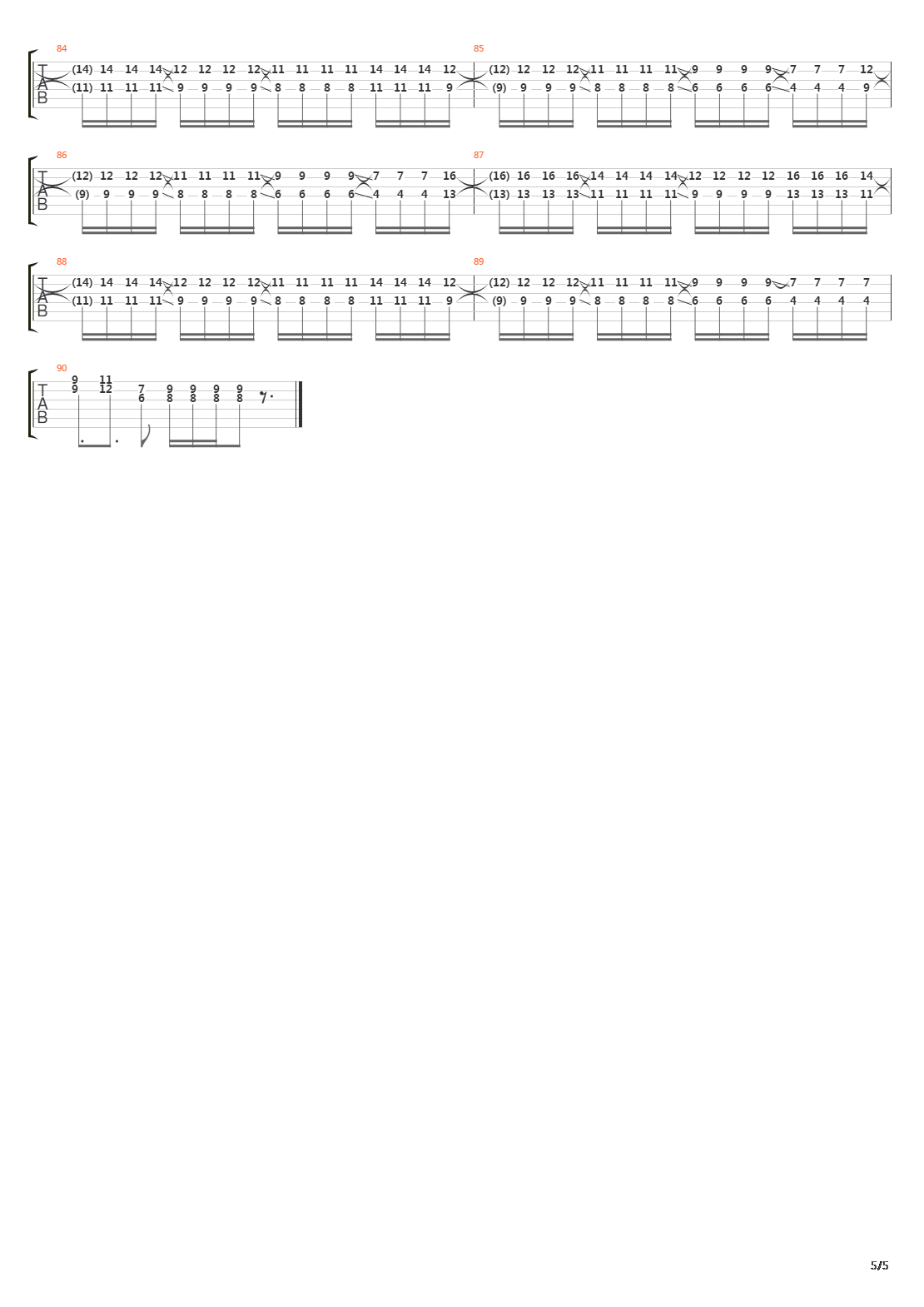 Ephemeral吉他谱