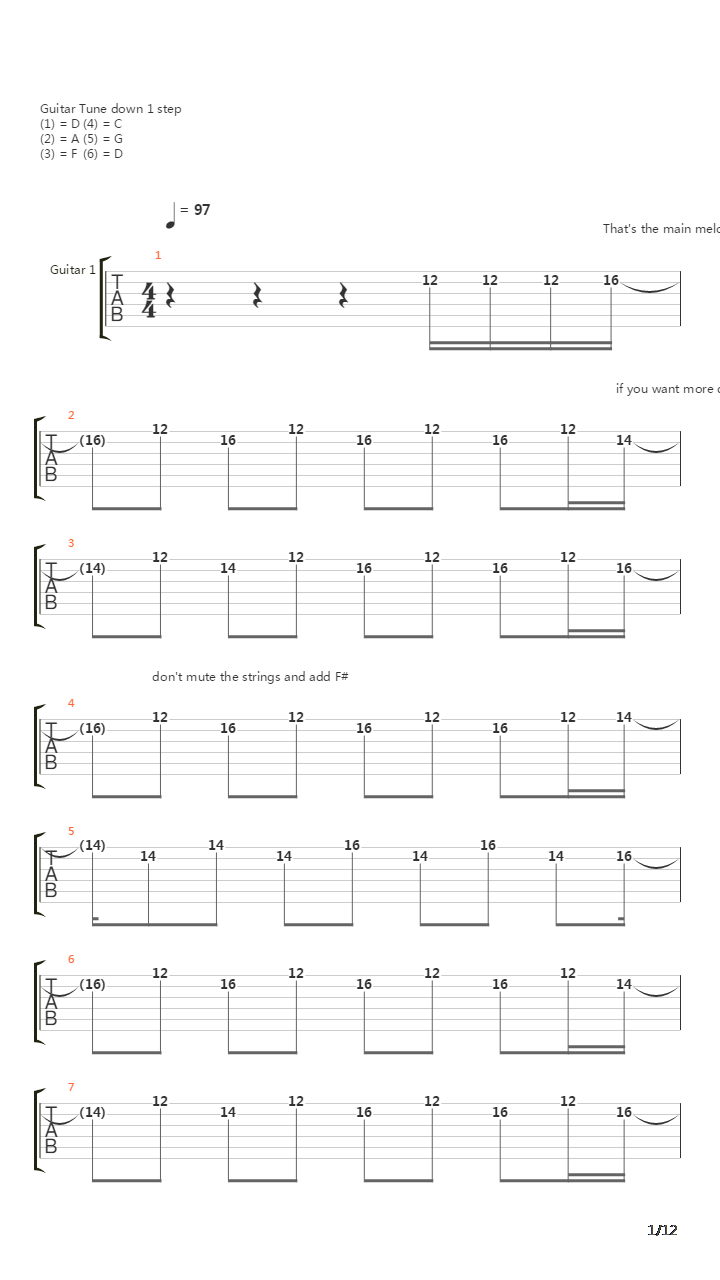 Ephemeral吉他谱