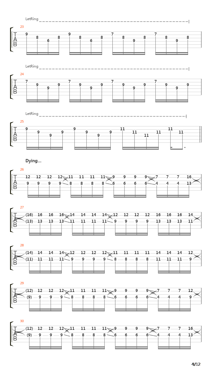 Ephemeral吉他谱