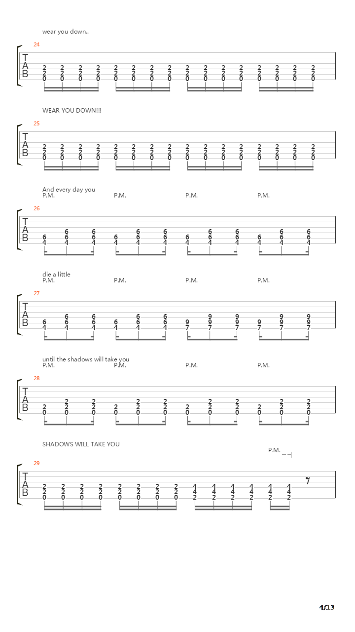 Ephemeral吉他谱