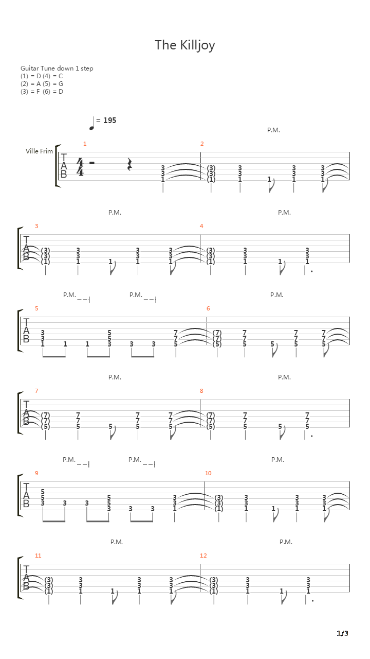 The Killjoy吉他谱