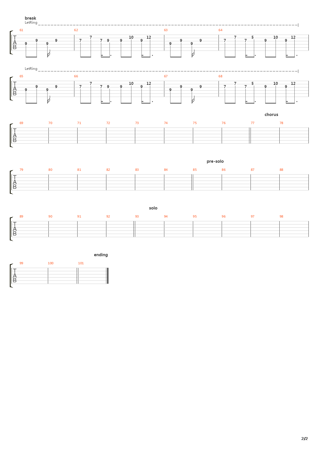 Unsung吉他谱