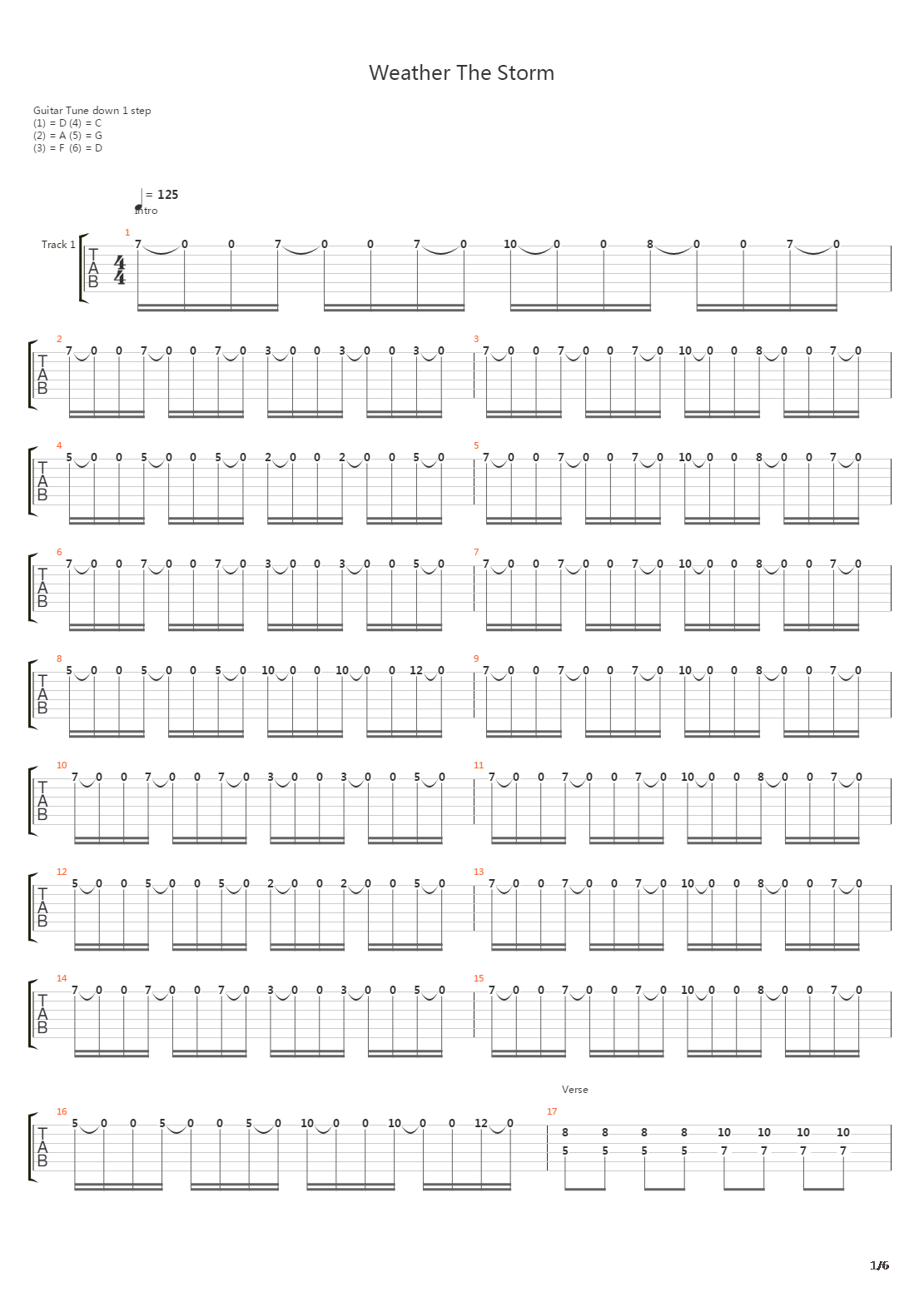 Weather The Storm吉他谱