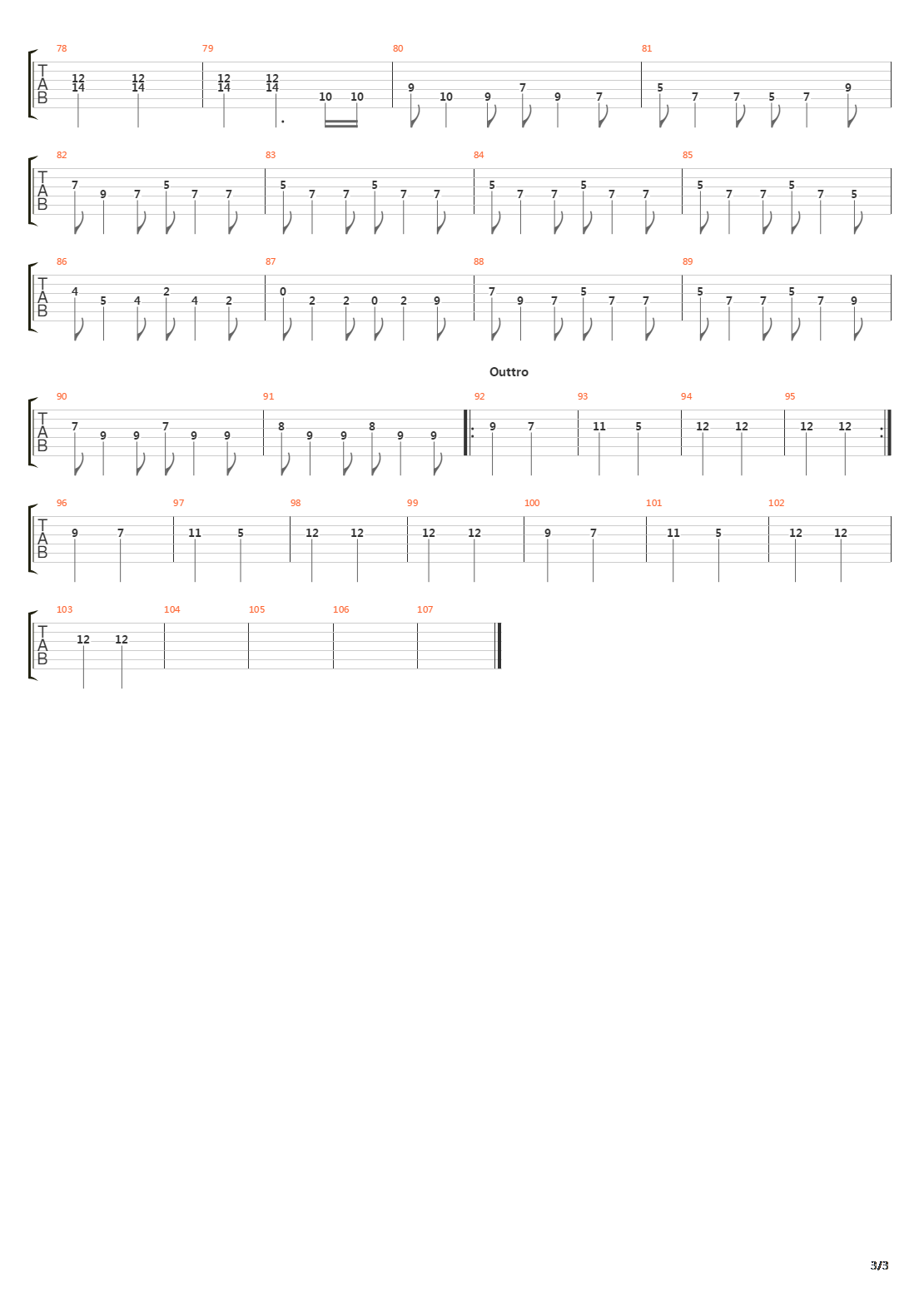 Barricade吉他谱