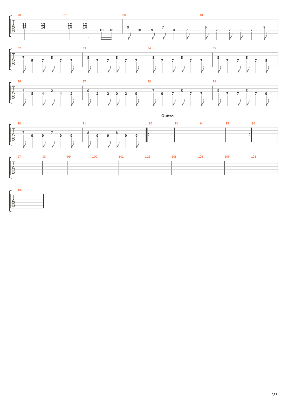 Barricade吉他谱