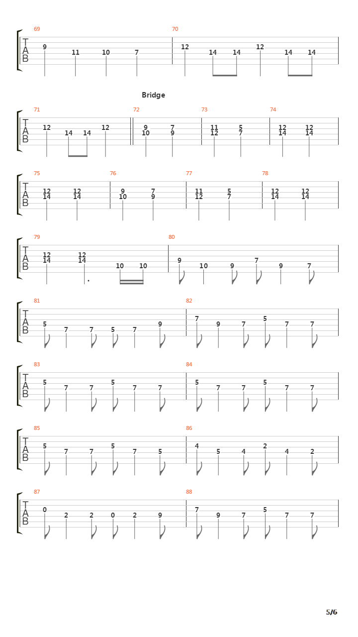 Barricade吉他谱